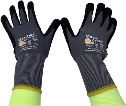 ATG 34-874/S MaxiFlex Ultimate - Nylon, Micro-Foam Nitrile Grip Gloves - Black/Gray - Small - 12 Pair Per Pack in Saudi Arabia