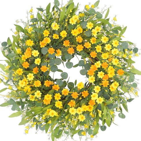 27.5 Inch Large Olive Wreath for Front Door,Handmade All-Season Outdoor Wreath with Olive Leaf Fruit, Summer Home Décor with Beaded Grass Accents for Farmhouse,Wedding in Saudi Arabia