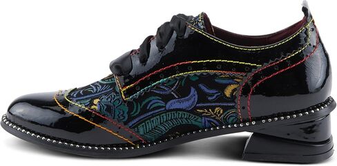 Spring Step L'Artiste Pradeep Women's Oxford Bootie - Glossy Patent Leather, Edgy Studs, Modern Flair in Saudi Arabia