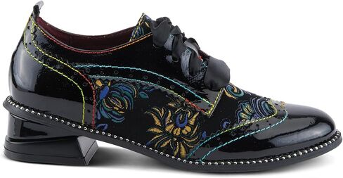 Spring Step L'Artiste Pradeep Women's Oxford Bootie - Glossy Patent Leather, Edgy Studs, Modern Flair in Saudi Arabia