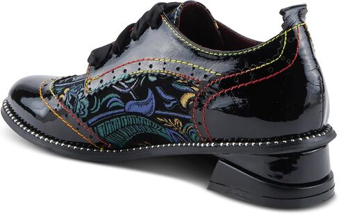 Spring Step L'Artiste Pradeep Women's Oxford Bootie - Glossy Patent Leather, Edgy Studs, Modern Flair in Saudi Arabia