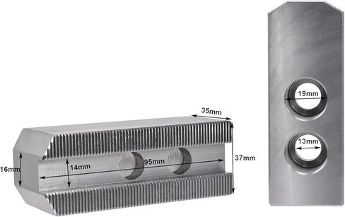 Hex Autoparts 3 Pcs 8" Steel Soft Jaws Set Compatible with Lathe 3 Claw Hydraulic Power Chuck B-208 Kitagawa Samchully, Lathe Chuck Serrated Steel Soft Jaws Set for 8" Chucks 1.5" Height in Saudi Arabia