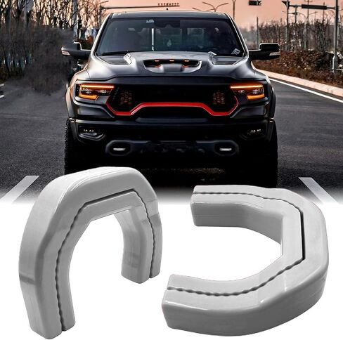 Custom Tow Hook Covers Compatible with 2019-2025 RAM 1500 Accessories (Not Fits for Ram 1500 Classic, Warlock, Ram 2500, Ram 3500) - Tow Hitch Covers Upgrade Design, Silicone Rubber (RED) in Saudi Arabia