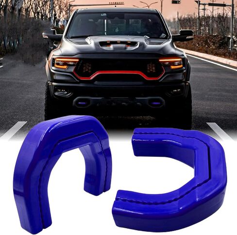 Custom Tow Hook Covers Compatible with 2019-2025 RAM 1500 Accessories (Not Fits for Ram 1500 Classic, Warlock, Ram 2500, Ram 3500) - Tow Hitch Covers Upgrade Design, Silicone Rubber (RED) in Saudi Arabia