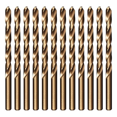 Techhyren 13Pcs Cobalt Drill Bit Set，1/16"-1/4" M35 High Speed Steel Twist Jobber Drill Bits Set for Hardened Metal, Stainless Steel, Cast Iron, Wood, Plastic, with Index Storage Case in Saudi Arabia