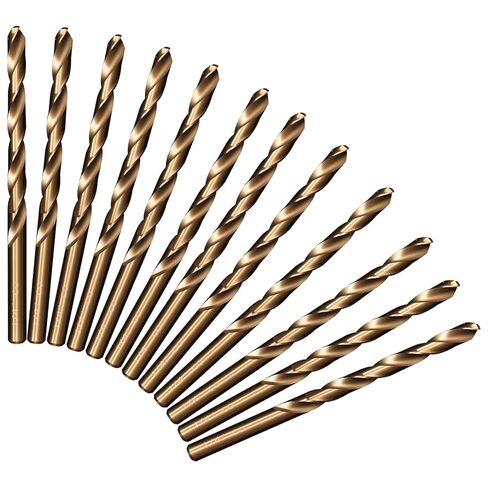 Techhyren 13Pcs Cobalt Drill Bit Set，1/16"-1/4" M35 High Speed Steel Twist Jobber Drill Bits Set for Hardened Metal, Stainless Steel, Cast Iron, Wood, Plastic, with Index Storage Case in Saudi Arabia