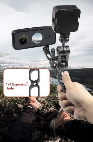 خوذة تثبيت بذراع معدني بتصميم جمجمة من الألومنيوم لكاميرا Gopro Max لجزء ملحقات Insta.360 in Kuwait