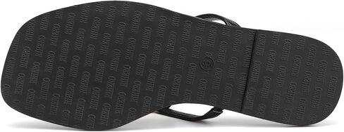 صنادل Rihero Flip Flops للنساء، صنادل مسطحة مريحة بمقدمة مربعة سهلة الارتداء في الصيف على الشاطئ مع زخرفة معدنية in Kuwait
