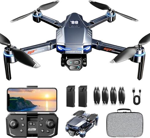 Drone with Camera for Adults 4k FPV Drone One Key Take Off/Land Drones for Adults with 2 Batteries Mini Drone Brushless Motor Toy for Beginners in Saudi Arabia