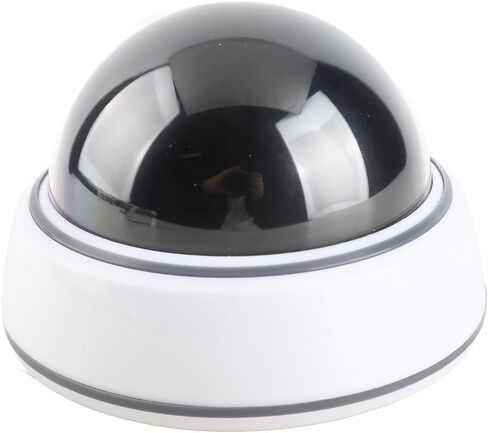 محاكاة كاميرا CCTV ذات قبة وهمية مع ضوء أحمر وامض - تصميم للأمن الداخلي والخارجي - سهلة التركيب، تعمل بالبطارية، مثالية للمنازل والشركات in Kuwait