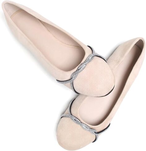 TN TANGNEST Womens Mary Jane Flats Fashion Chain Square Toe Ballet Shoes Rhinestone Flats Comfort Slip On One Line Strap Flat Shoes in Saudi Arabia