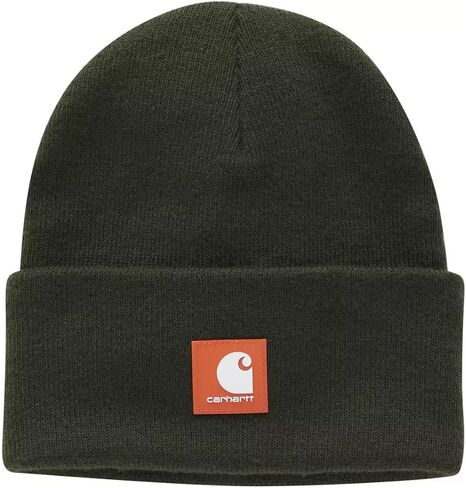 Carhartt Kids Knit A18 Acrylic Watch Rubber Patch Hat Beainie ، Patina - Youth Child in Kuwait
