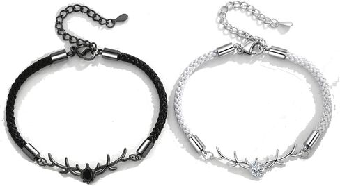PINK TOWN Black White Dragon Pattern Couple Bracelets Couples Heart Bracelet Friendship Bracelets Matching His Hers Bonding Bracelet Set for Couples in Kuwait