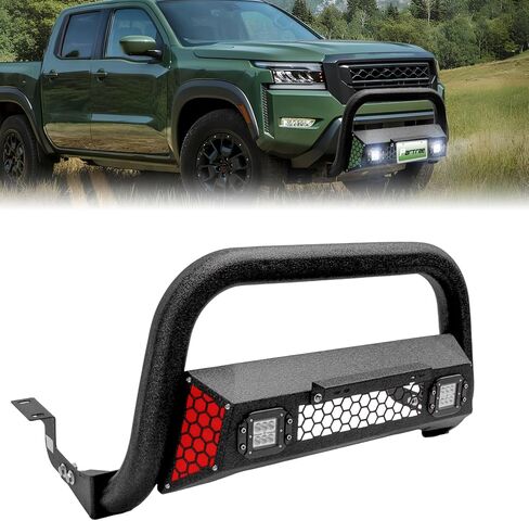 Bull Bar Fit for Ford F150 2004-2025 مع LED Light & W/رخصة لوحة رخصة قابلة للطلاء DIY الشاحنة الأمامية الوفير واقي الشبكة الأمامية الشبكة الأمامية in Kuwait