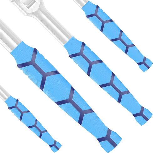 مقابض تقليص الحرارة من Olsa Tools باللون الأزرق - 4 عبوات من أكمام مقبض الأداة - أغطية سداسية مقاومة للانزلاق - مقابض أدوات مخصصة متينة - درجة احترافية - الجزء: 1880 in Kuwait