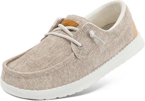 STQ Women Boat Shoes with Orthopedic Insole Slip On Business Casual Shoe for Plantar Fasciitis Lightweight Canvas Loafer in Saudi Arabia