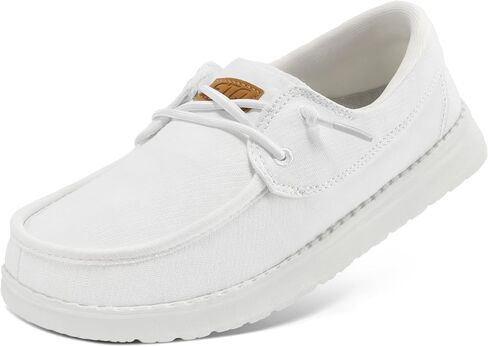 STQ Women Boat Shoes with Orthopedic Insole Slip On Business Casual Shoe for Plantar Fasciitis Lightweight Canvas Loafer in Saudi Arabia