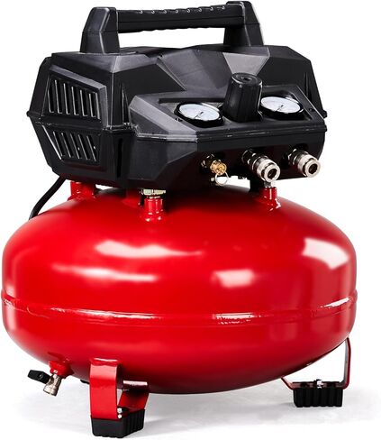6 Gallon Portable Pancake Air Compressor, 1.5HP 120V Oil-Free, 150 PSI, 3.8 SCFM @ 40 PSI, 2.8 SCFM @ 90 PSI, for Air Tools, Tires, Garage & Shop in Saudi Arabia