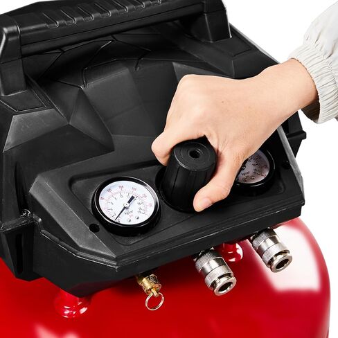 6 Gallon Portable Pancake Air Compressor, 1.5HP 120V Oil-Free, 150 PSI, 3.8 SCFM @ 40 PSI, 2.8 SCFM @ 90 PSI, for Air Tools, Tires, Garage & Shop in Saudi Arabia