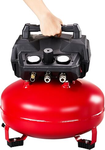 6 Gallon Portable Pancake Air Compressor, 1.5HP 120V Oil-Free, 150 PSI, 3.8 SCFM @ 40 PSI, 2.8 SCFM @ 90 PSI, for Air Tools, Tires, Garage & Shop in Saudi Arabia