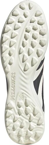 حذاء adidas Predator Pro Turf لكرة القدم - زعانف مطاطية، جزء علوي HybridTouch، نعل خارجي مطاطي، مواد مستدامة (أبيض فاتح/أسود أساسي/ياقوتي نقي، نظام مقاسات الأحذية الأمريكية، للكبار، للرجال، رقمي، متوسط، 6.5) in Kuwait