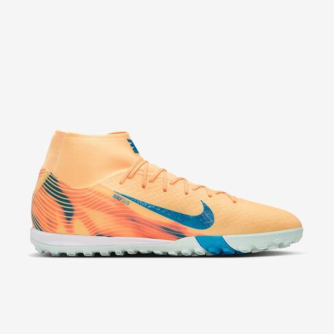 حذاء كرة القدم Nike Mercurial Superfly 10 Academy Kylian Mbappe Turf عالي الجودة (بطامي تينت/إيجلو/نيو فيروزي) in Saudi Arabia
