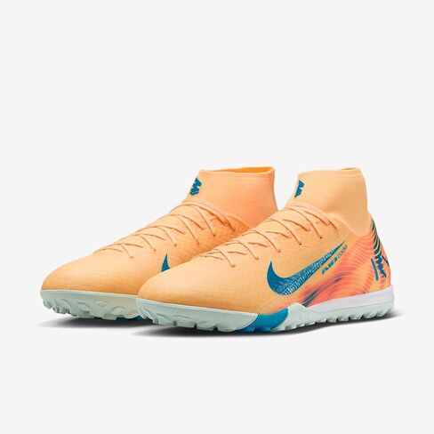 حذاء كرة القدم Nike Mercurial Superfly 10 Academy Kylian Mbappe Turf عالي الجودة (بطامي تينت/إيجلو/نيو فيروزي) in Saudi Arabia