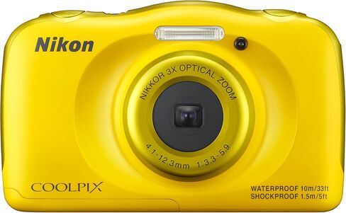 كاميرا نيكون COOLPIX S33 الرقمية المقاومة للماء (أبيض) - الإصدار العالمي in Saudi Arabia