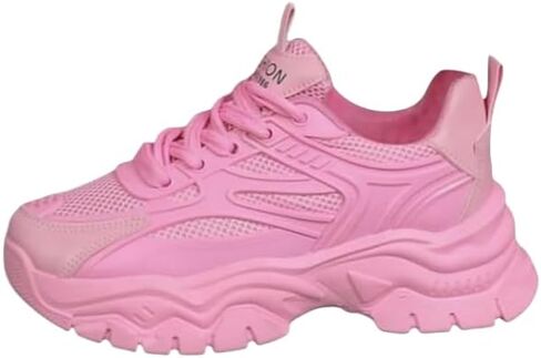 Chunky Sneakers for Women, Fashion Platform Sneakers Shoes, Casual Lace-up Walking Shoes in Saudi Arabia