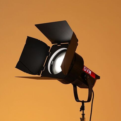 GVM FZ60 Barndoors مع 8 أوراق Barndoor لعدسة GVM F60 Fresnel، زاوية شعاع متغيرة وBarndoors لـ Pro SD400B، SD500B، SD650B LED ملحقات مجموعة إضاءة التصوير الفوتوغرافي لإضاءة الفيديو in Kuwait