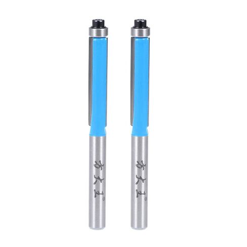 Router Bit 1/4 Shank 1/4 inch Dia. Flush Trim with Bearing 2 Flutes Carbide for Woodworking Milling Cutter Tool 2pcs in Saudi Arabia
