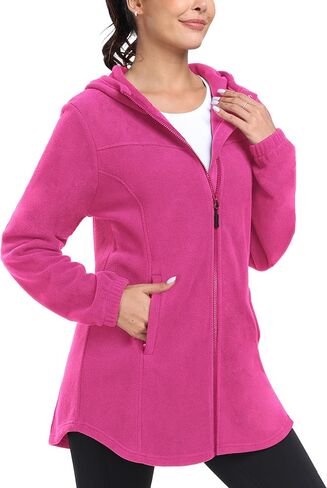 MoFiz Women's Fleece Dress Quarter Zip Winter Warm Golf Dress Jackets with Pockets in Saudi Arabia