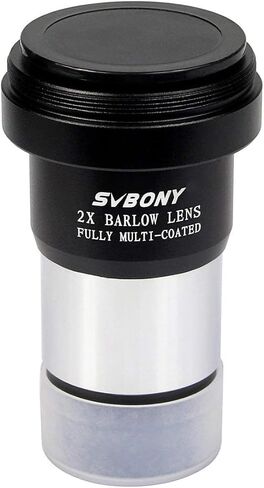 SVBONY Moon Filter, 1.25" Telescope Filter, Optical Glass, Aluminum Housing with Barlow Lens 2X, 1.25 inch Barlow Lens with Multi Coated Broadband Green Film in Saudi Arabia