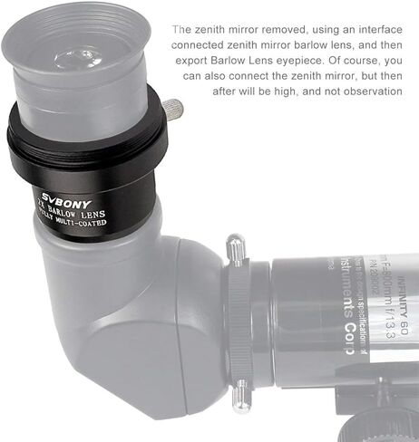 SVBONY Moon Filter, 1.25" Telescope Filter, Optical Glass, Aluminum Housing with Barlow Lens 2X, 1.25 inch Barlow Lens with Multi Coated Broadband Green Film in Saudi Arabia
