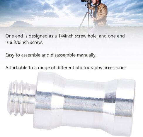 1/4 Inch Female 3/8 Inch Male Threaded Ring Screw Converter, Tripod Mount Screw Adapter Light Stand 3/8Inch Female to 1/4Inch Male Convertor Adapter Ball Head Flash Trigger Receive in Saudi Arabia