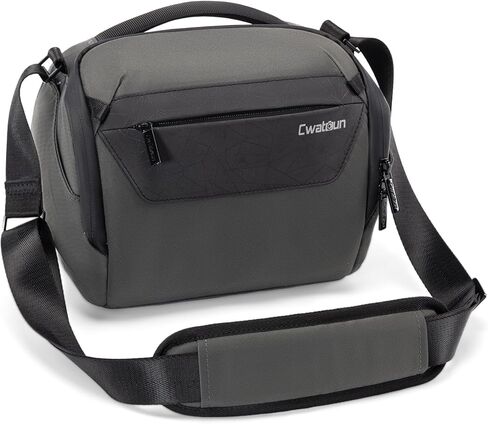 Compact Camera Bag Sling, Padded Photography Case Crossbody, Travel-Friendly with Luggage Strap For Canon, Nikon, Sony, Fuji DSLR/SLR/Mirrorless Cameras, Lens(Dark Gray) in Saudi Arabia