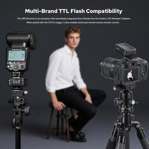 جهاز استقبال فلاش لاسلكي Godox XRS TTL لسوني، مشغل 2.4G HSS لـ HVL-F60M/F60RM2، مزامنة مع X3/X3Pro، إصدار مصراع 32 قناة، بطارية مدمجة in Saudi Arabia