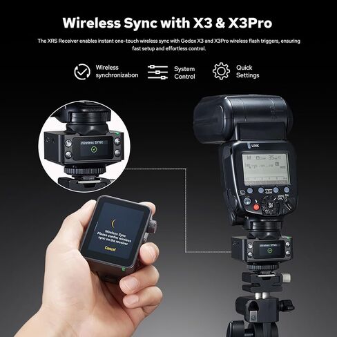 جهاز استقبال فلاش لاسلكي Godox XRS TTL لسوني، مشغل 2.4G HSS لـ HVL-F60M/F60RM2، مزامنة مع X3/X3Pro، إصدار مصراع 32 قناة، بطارية مدمجة in Saudi Arabia