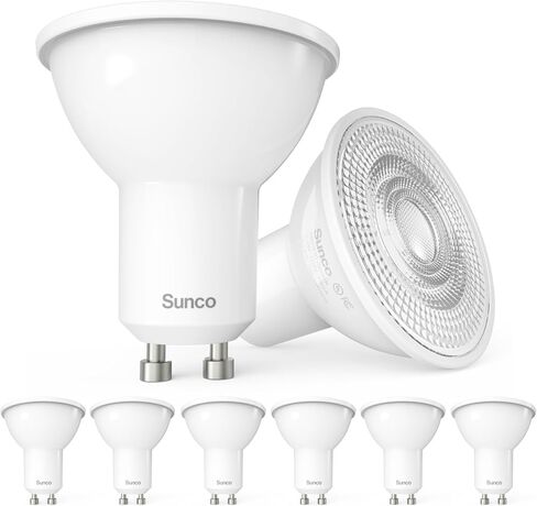 Sunco 12 Pack MR16 LED LED ، GU10 Dimmable Light Lights ، 5.5W = 50W ، 3000K Whit in Saudi Arabia