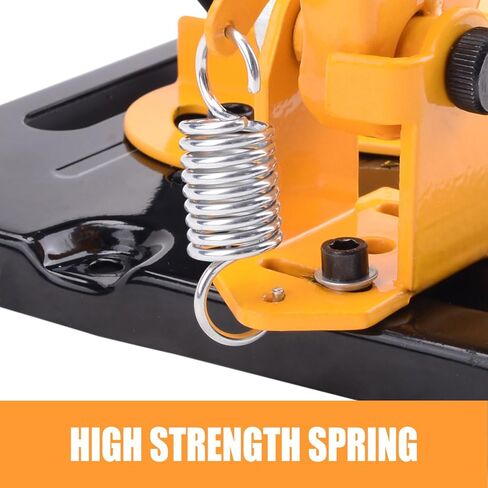 Adjustable Angle Grinder Stand with 45° Clamp & High-Strength Spring, Heavy-Duty Cast Iron Base, Safety Guard Cover, Easy-Adjust Lock - Bench Mount Bracket Holder for 100 115 125mm Angle Grinders in Saudi Arabia