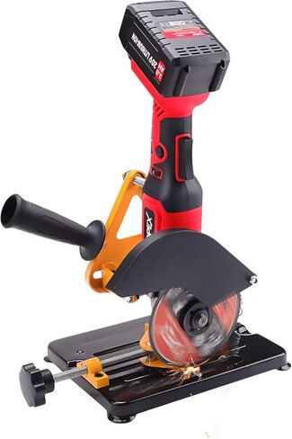 Adjustable Angle Grinder Stand with 45° Clamp & High-Strength Spring, Heavy-Duty Cast Iron Base, Safety Guard Cover, Easy-Adjust Lock - Bench Mount Bracket Holder for 100 115 125mm Angle Grinders in Saudi Arabia