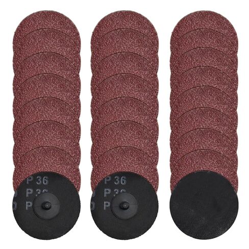 SPEEDWOX 25pcs 3 inch Quick Change Disc Set 36 Grits Sanding Disc Roll Lock R-Type Roll Lock Adapter & Backing Pad for Die Grinder Surface Strip Grind Polish Finish Burr Rust Paint Removal in Saudi Arabia