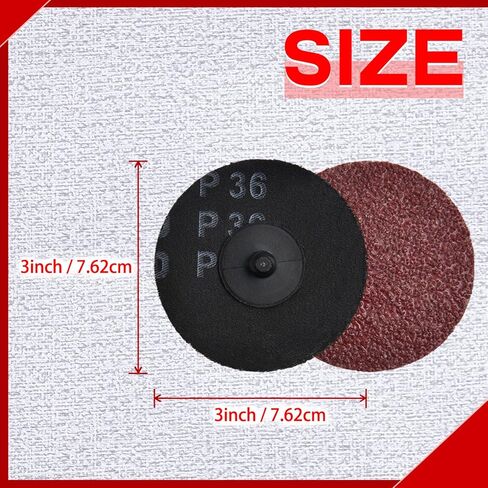 SPEEDWOX 25pcs 3 inch Quick Change Disc Set 36 Grits Sanding Disc Roll Lock R-Type Roll Lock Adapter & Backing Pad for Die Grinder Surface Strip Grind Polish Finish Burr Rust Paint Removal in Saudi Arabia