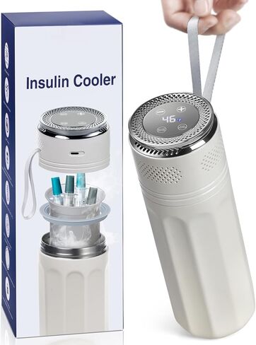 Insulin Cooler Travel Case, TSA Approved Medication Cooler for Travel, USB Charging Diabetes Long Trip Refrigerator, 6 Pens Medicine Freezer Long-Lasting in Saudi Arabia