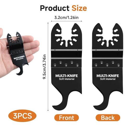 3 PCS Oscillating Tool Hook Blade,Multi Tool Blades for Cutting Soft Materials Roofing Shingles, PVC Floor Carpet, Cardboard, Universal Fit for Most Oscillating Tools in Saudi Arabia