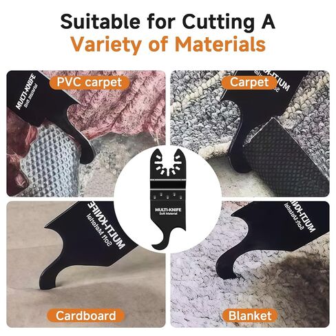 3 PCS Oscillating Tool Hook Blade,Multi Tool Blades for Cutting Soft Materials Roofing Shingles, PVC Floor Carpet, Cardboard, Universal Fit for Most Oscillating Tools in Saudi Arabia