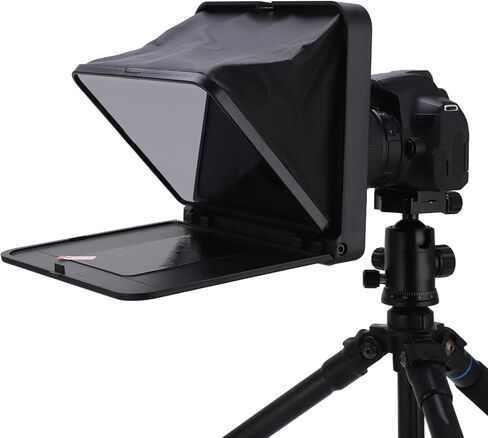 GOWENIC TC7 Teleprompter لكاميرا SLR للهواتف الذكية والكمبيوتر اللوحي، التحكم عن بعد والتطبيق، لكاميرا DSLR عدسة واسعة الزاوية لتسجيل الفيديو، تعليم البث المباشر عبر الإنترنت in Saudi Arabia