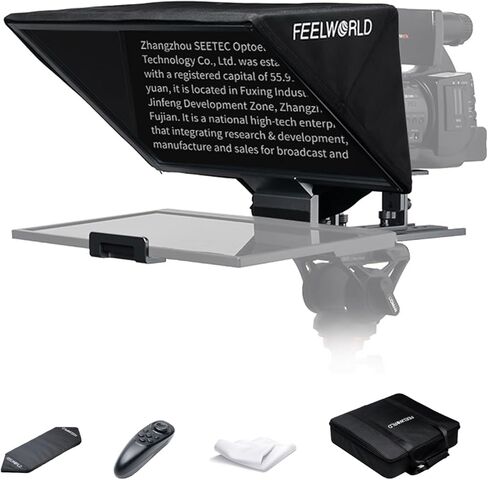 TP16 teleprompter is a 16-inch Foldable Prompter Suitable for DSLR Cameras, Tablets, and Smartphones. It Features a Remote Control and a Carry case for Video Recording, l in Saudi Arabia