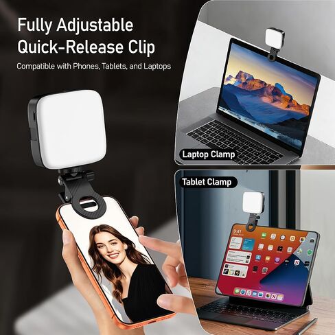CYNOVA Magnetic RGB Video Light with Mini Desktop Tripod, Portable LED Camera Light 3000–9000K, 126 LEDs, Rechargeable Mini Panel for Vlogging, Live Streaming, Photography in Saudi Arabia