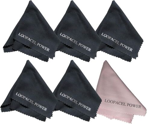 Loopacell 6 Microfiber Cleaning Cloths Ultra Smooth, Use for Delicate Tablets, LCD TVs, Cell Phones, Laptops, Cameras in Saudi Arabia